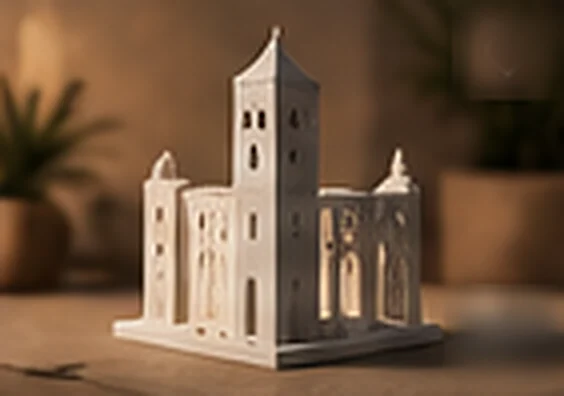 Maquette blanche de minaret